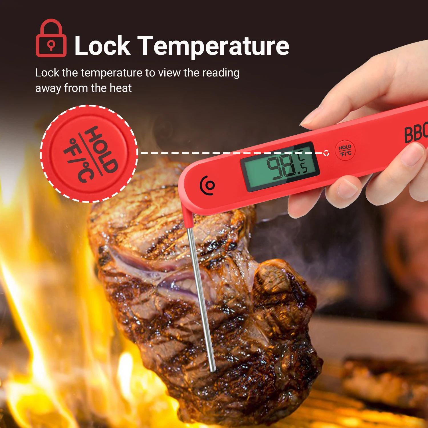 INKBIRD Digital BBQ Meat Thermometer Tool Food Pork Cook Roast Steak