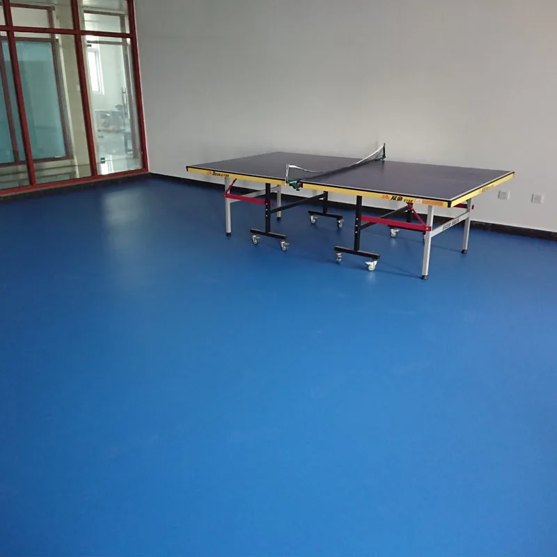 BeableBestSurfaceForPingPongTableCourtRedBluePVCMaterial