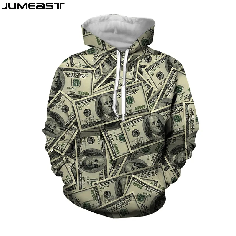 Jumeast мужская и женская 3D Толстовка большой размер пальто уличная одежда
