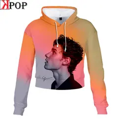 Гордость ЛГБТ Шон Мендес в стиле «хип-хоп» пуловеры толстовка Популярные kpop модные, пикантные открытый пупок толстовки с капюшоном