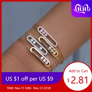 

UILZ Stylish Crystal Beads Bracelet & Bangles For Women Men Trendy Cubic Zircon Pulseras Mujer Jewelry Party Gifts UB2013