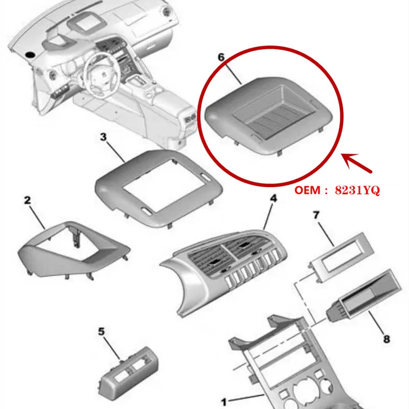 Ǫ 3008 5008 ̼  ̵ Ŀ, ú ȭ ڽ,  ܼ , 8231YQ 8231VR 96782144ZD