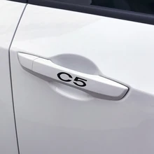 4 шт. для Citroen C5 авто дверная ручка Светоотражающая наклейка Спортивная виниловая пленка наклейки автомобильные DIY украшения аксессуары для тюнинга автомобиля