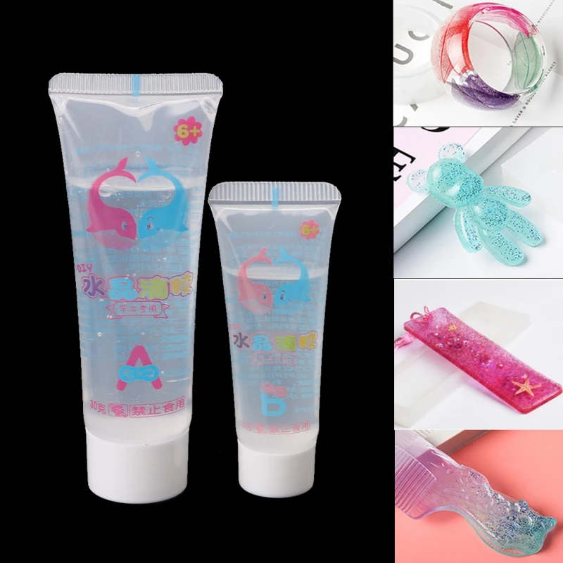 1 Set Clear Resin Epoxy High Adhesive 3:1 AB Glue White For DIY Jewelry Making |Ювелирная фурнитура и компоненты| | АлиЭкспресс