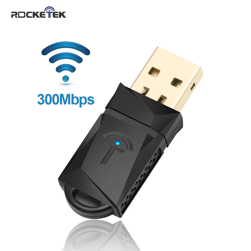 Network-Card Dongle Usb-Wifi-Adapter Rocketek Windows 300mbps Ethernet-Receiver PC RTL8192
