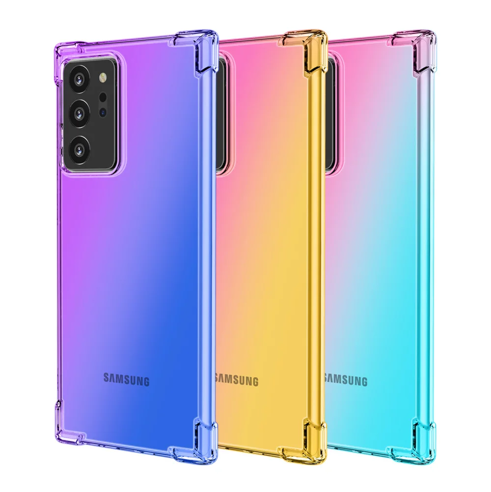 

Colorful TransparentGradient Clear Phone Case Shockproof TPU for SAMSUNG GALAXY Note10 plus 9 8 S10 S10plus M10 M20 M30 A10/20