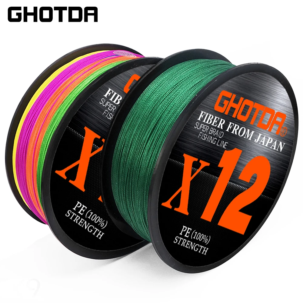 Fishing Line 11.3kg-41.8kg Braided Bait Line 12 Braid High-density Weave Method Fly Fishing Line Super Smooth 100m 300m 500m