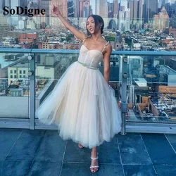 SoDigne Ivory Tulle prom Dresses With Best A Line Sweetheart Strap Celebrity Homecoming Dress Formal Evening Gowns