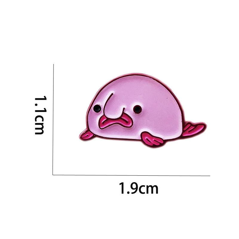 Blobfish Жесткий Эмаль на булавке значок брошь