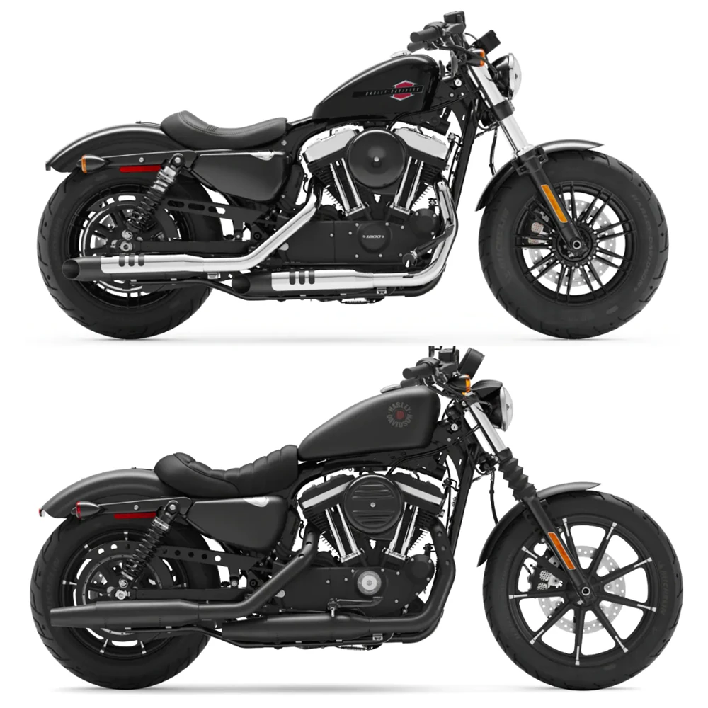 Siège Moto Passager/conducteur Cuir – Pour Harley Sportster XL883/XL1200 2004-2015 – Cuir Synthétique, Mousse Confort