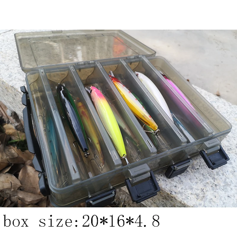 10 шт. рыболовная приманка и двухслойная коробка для приманки набор имитации приманки многоцелевой ящик для хранения рыболовных снастей коробка для рыболовных снастей