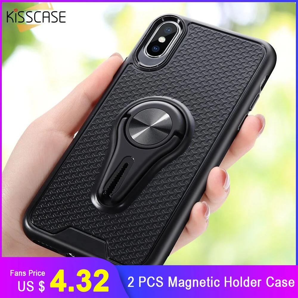 

KISSCASE 2 PCS Original Case For iPhone 6S 6 7 8 Plus 8 Magnetic Car Mount Holder Case For iPhone XR XS Max XS X 11 Pro Max 11