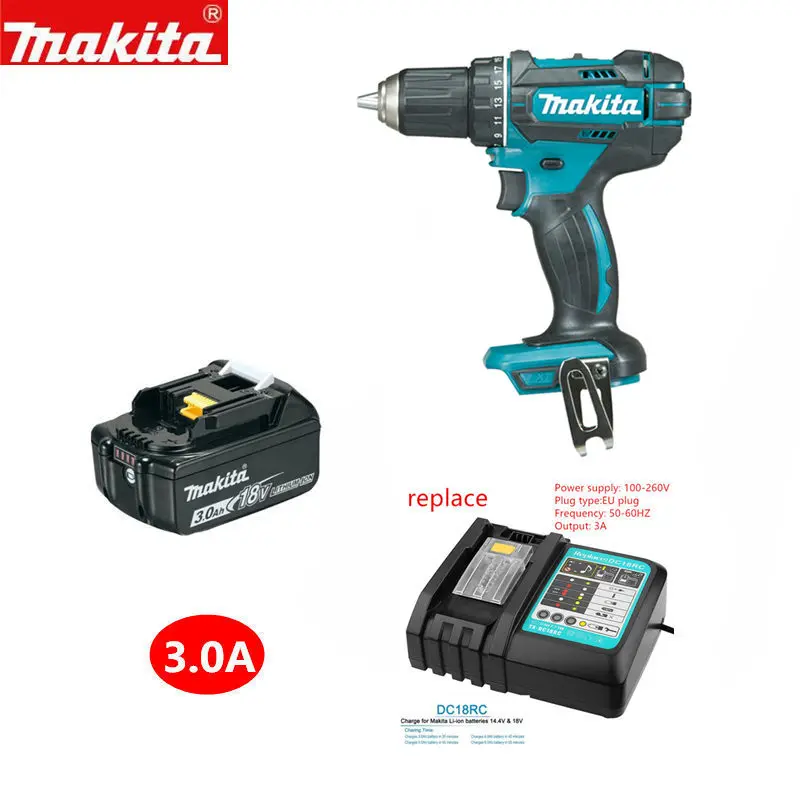 DDF482 A Шуруповерт-шуруповерт MAKITA DDF482 DDF482Z DDF482RME DDF482REF DDF482 18 в - Цвет: DDF482 A