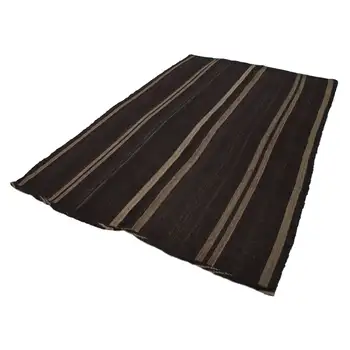 

190x300 Cm Brown Handmade Vintage Turkish Kilim Rug-6x10 Ft