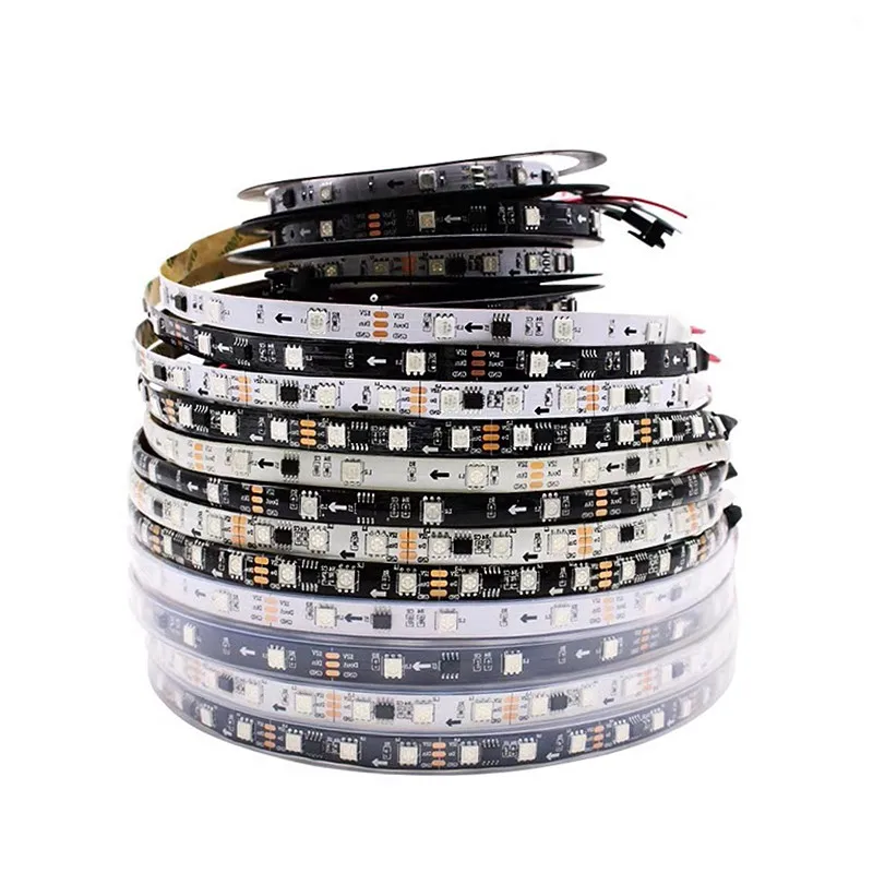 Светодиодная лента WS2811 12 в пост. Тока 5050 RGB Адресуемая цветная гибкая цифровая 1 Ic