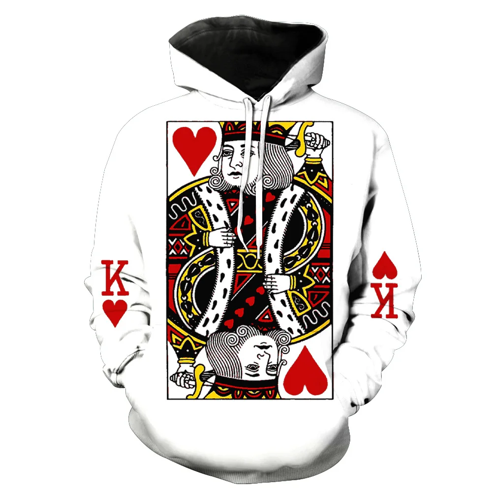 Персонализированные Poker stamp cap Карманный пуловер с длинными рукавами кепка мужская толстовка мужские толстовки Печать Блузка толстовки