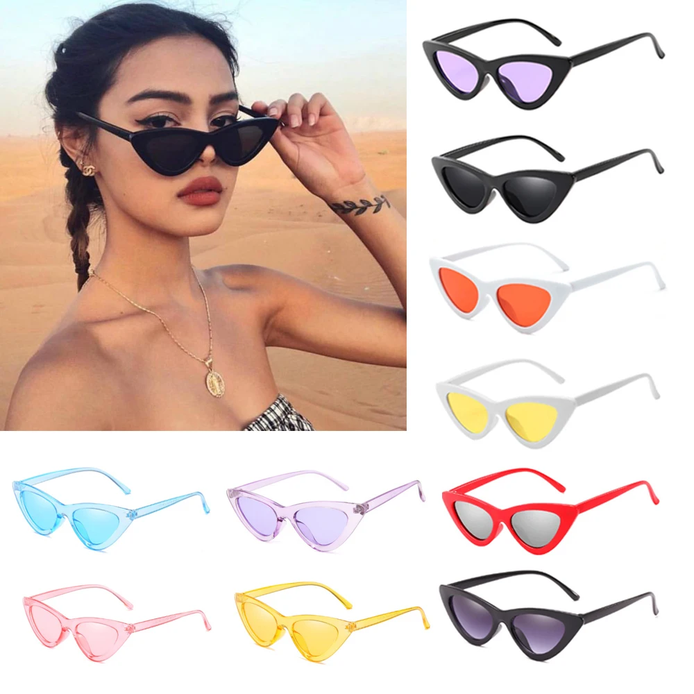 Gafas de sol Retro para mujer, sexys pequeñas y lentes de sol, gafas de sol tipo ojo de gato, protección UV400, moda de viaje para playa de verano
