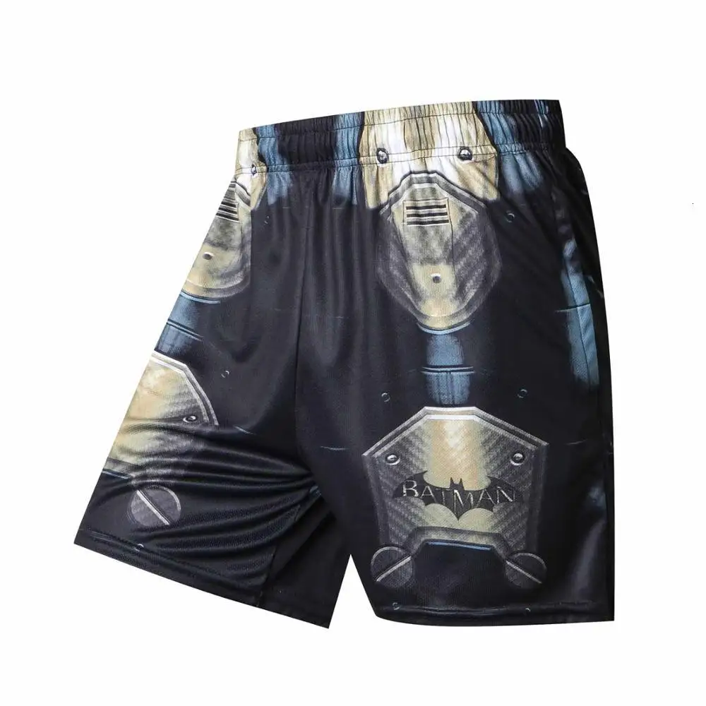 Лето, популярные мужские пляжные шорты, быстросохнущие шорты с 3D принтом Супермена, Бэтмена, Человека-паука, Халка, мужские Модные повседневные брюки - Цвет: DK14
