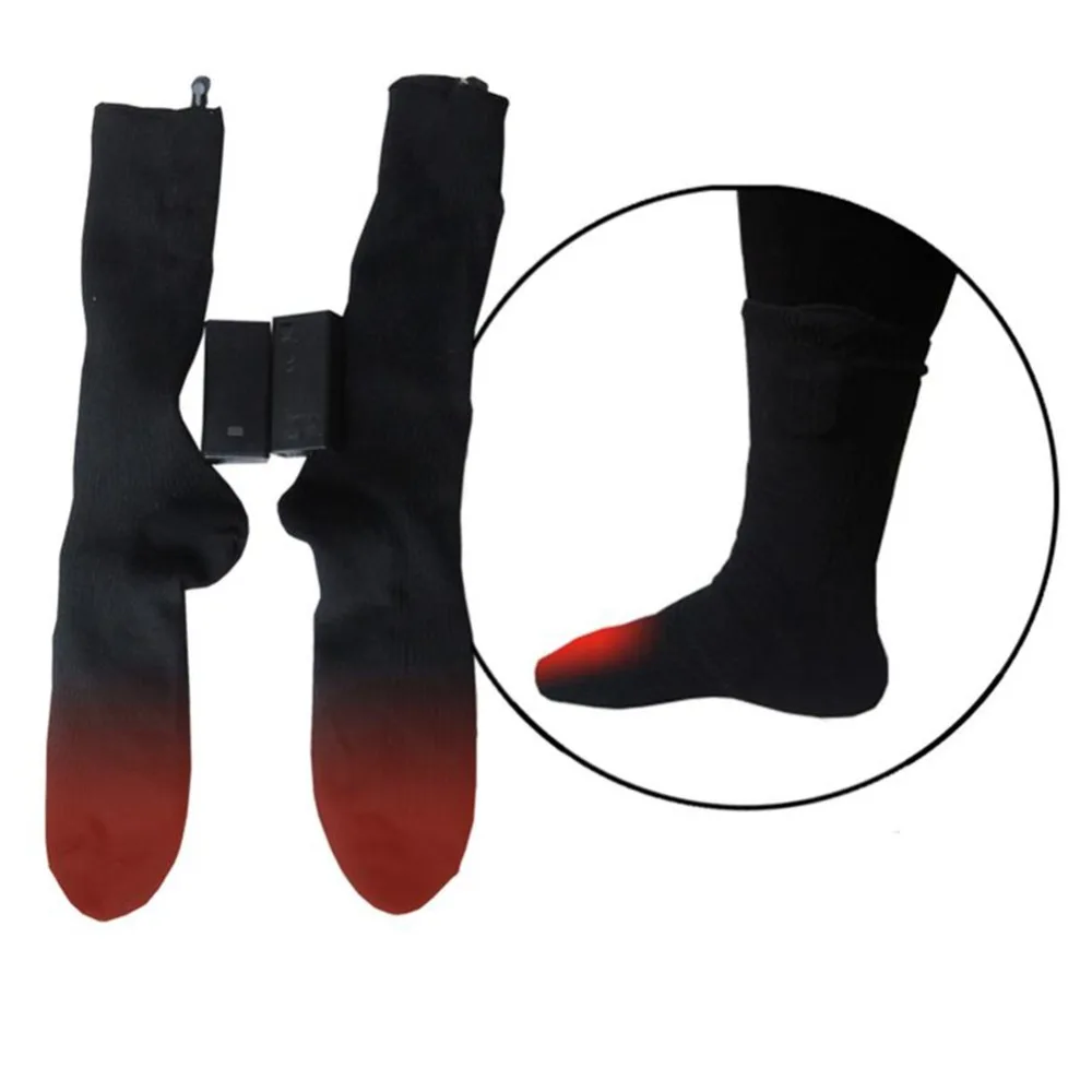 3V термальные хлопковые носки с подогревом для мужчин и женщин чехол на батарейках Зимние гетры для ног электрические носки согревающие носки