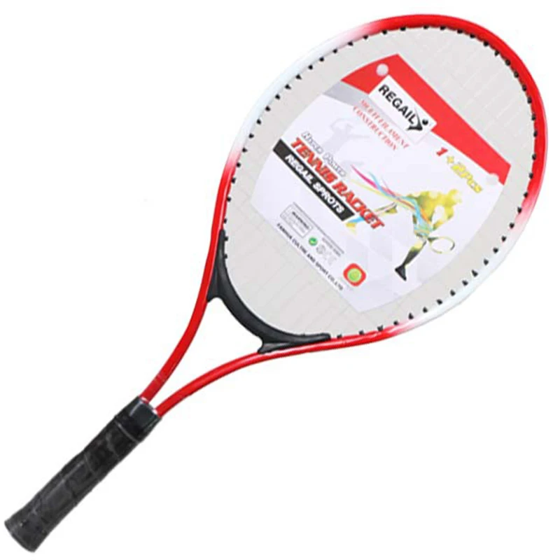 Regail набор из 2 теннисных ракеток Teenager'S для тренировок Теннисный ферросплав+ нейлоновая сетка теннисная веревка с мячом