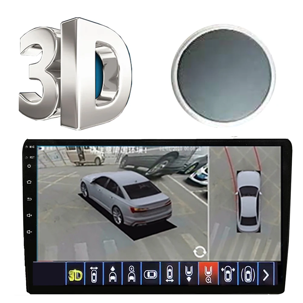 Система объемного обзора 3D HD 360 с панорамной системой &quotвид птичьего полета&quot 4
