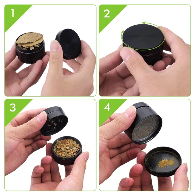 Smoke Grinder Metal Zinc Alloy Herb Grinder Smoke Tobacco Crusher for Gift Box Pipe Smoking Accessories 6