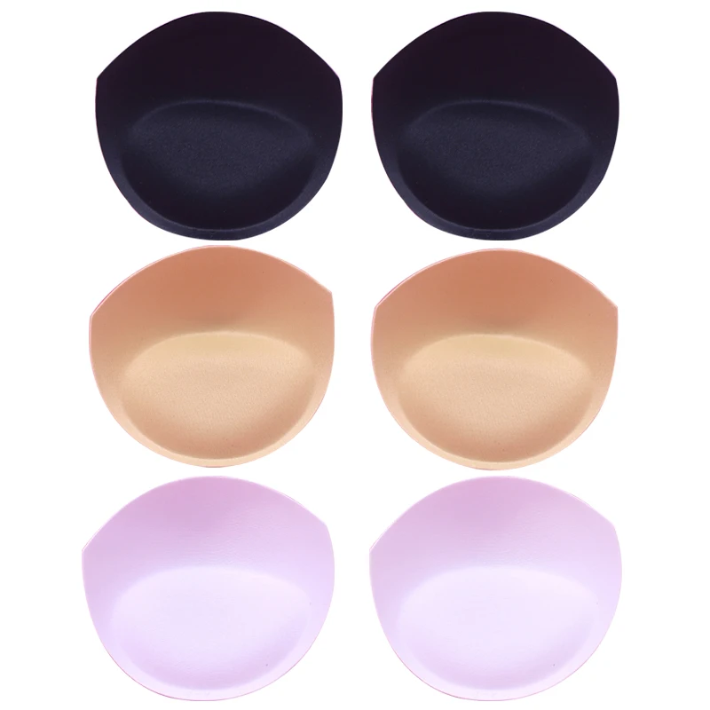 

2 Pcs 1pair Thick Sponge Bra Pads Push Up Breast Enhancer Removeable Bra Padding Inserts Cups for Swimsuit Bikini Accessories