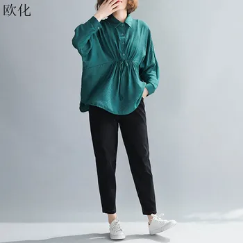 

Plus Size Korean Cotton Women Blouse 2020 Summer Vintage Linen Shirt Womens Tops And Blouses Spring Blusas Camisa Blanca Mujer