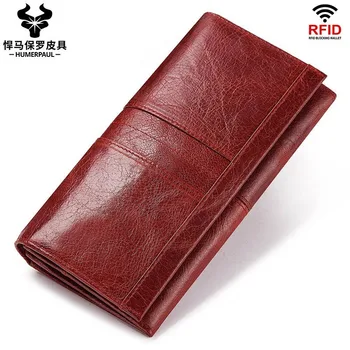 

Women's Wallet 2020 Long Genuine Leather Wallets Multifunctional and Large Capacity Female Cluth with Cardholder Coin Purse