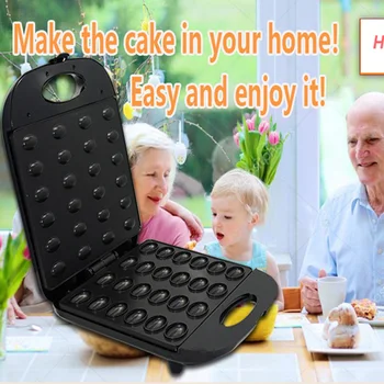 

220V Electric Walnut Cake Maker Automatic Mini Nut Waffle Bread Machine Sandwich Iron Toaster Baking Breakfast Pan Oven EU plug