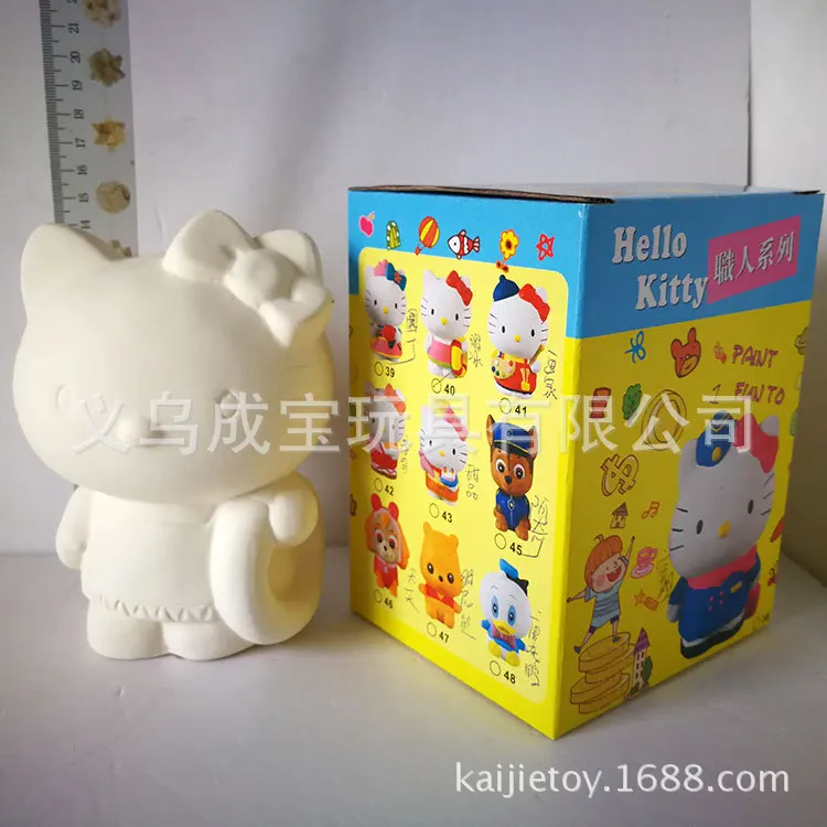 

A94 Staff Person Series Ceramic Coloured Drawing White Base DIY Ceramic Gypsum Coloured Drawing Doll White Base Children Handmad