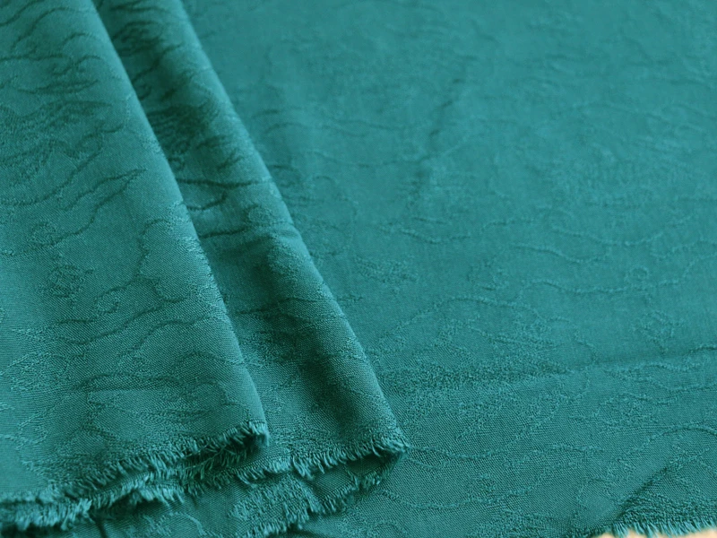 50 см* 140 см дикие гусиные тростники жаккардовая ткань мягкий искусственный шелк материал Бирюзовый летняя одежда