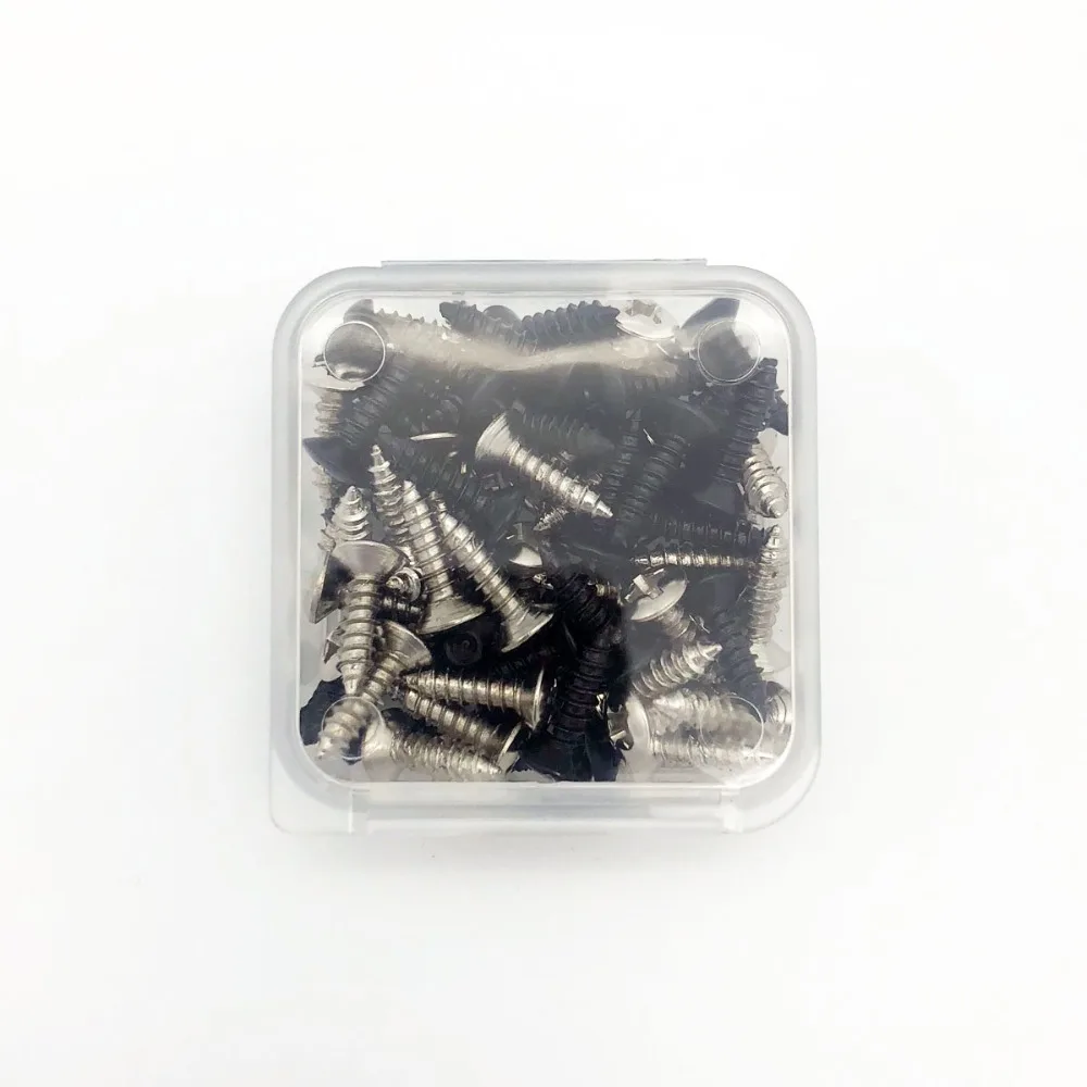 60 pcs Evenly Mixed 60 шт. Шурупы для электрогитары SQ ST LP TL универсальная гитара ПЛАСТИНА баса Крепление инструмент Luther 12*3 мм с коробкой - Цвет: 60 pcs Evenly Mixed