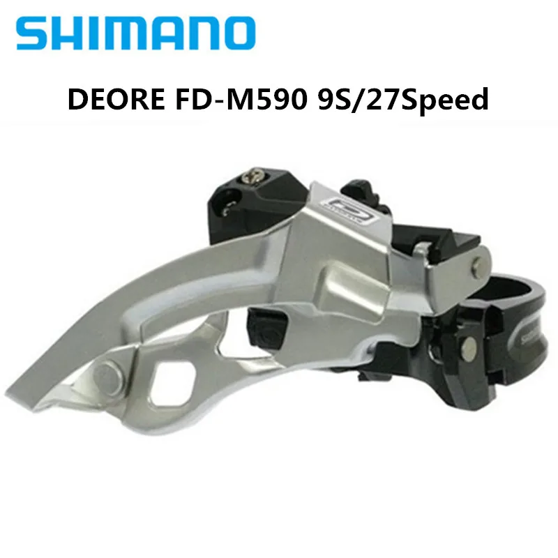 SHIMANO DEORE FD-M590 с передним циферблатом 9 S/27 скорость переднего переключения переключатель плоский пуш-ап и вниз 34,9 мм Калибр