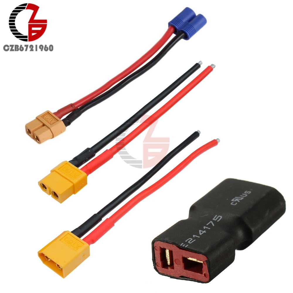 Female XT60 Plug to Male EC3 Connector Wire Adapter Cable Converter Remote Control for RC Lipo Battery Accessories Kaemma Color:multi-color
