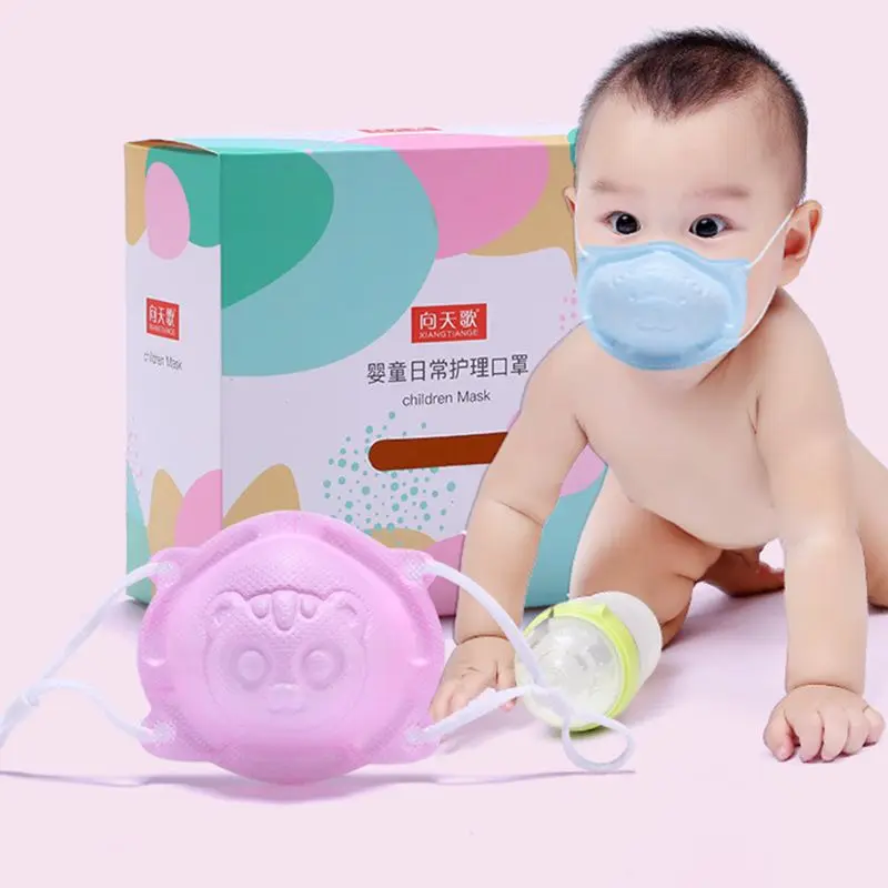 

6 Pcs/box Cute Cartoon Children Mask Baby Child Disposable Kids Thin Masks