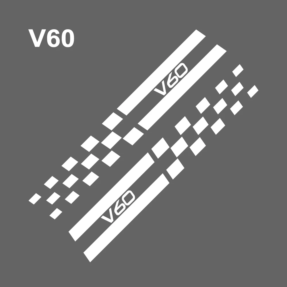Авто боковое окно B столб наклейки и наклейки для Volvo XC90 S60 V40 AWD XC60 V50 V60 V90 XC40 S90 T6 ПВХ Декор Аксессуары - Название цвета: For V60