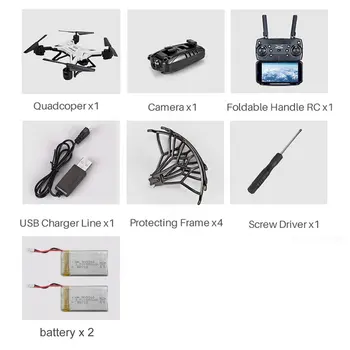 

KY601S Foldable RC FPV Drone Helicopter with 4K HD Camera Long Flight Altitude Hold One Key Return RC Aircraft 2 Batteries