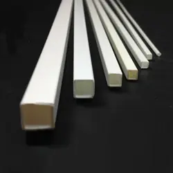 3/4/5/6/8/10MM Styrene ABS Hollow Square Tube For Building Structure Model 5/10PCS