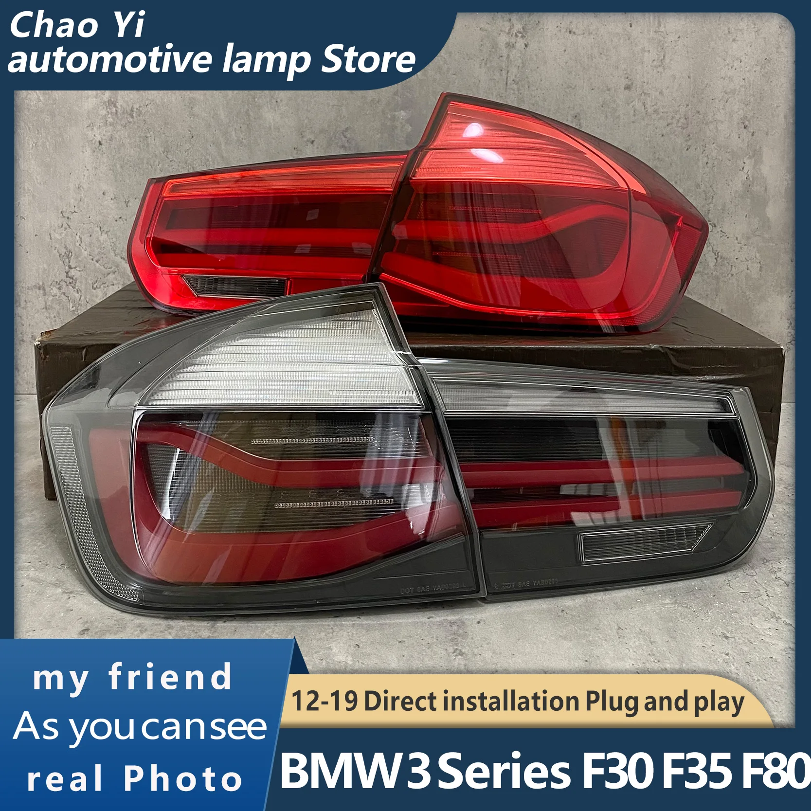 Нанесите toBMW 3 серии хвост светильник F30 F35 F80 m3 318 320 325 328 MP динамическое рулевое
