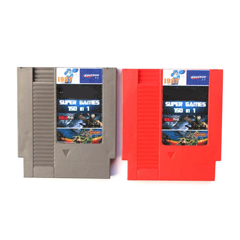 SONGFINN 150 в 1 с Rockman 1/2/3/4/5/6 Красный/Серый 72 шпильки карточная игра для 8-битный игровой