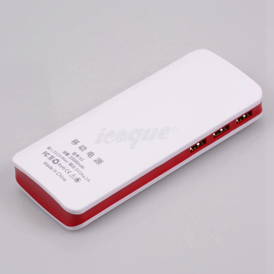 Pover Bank 20000mah (No Battery) USB Port Power Bank for Xiaomi iPhone Phone Charger Powerbank Case 18650 DIY Power Bank Box (4)