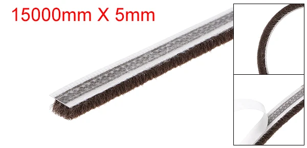 Approx 39.37-inch x 2.24-inch 1000mm x 57mm uxcell Door Bottom Sweep Black h-Shape PVC Holder w 1.38-inch Black PP Nylon Soft Brush 