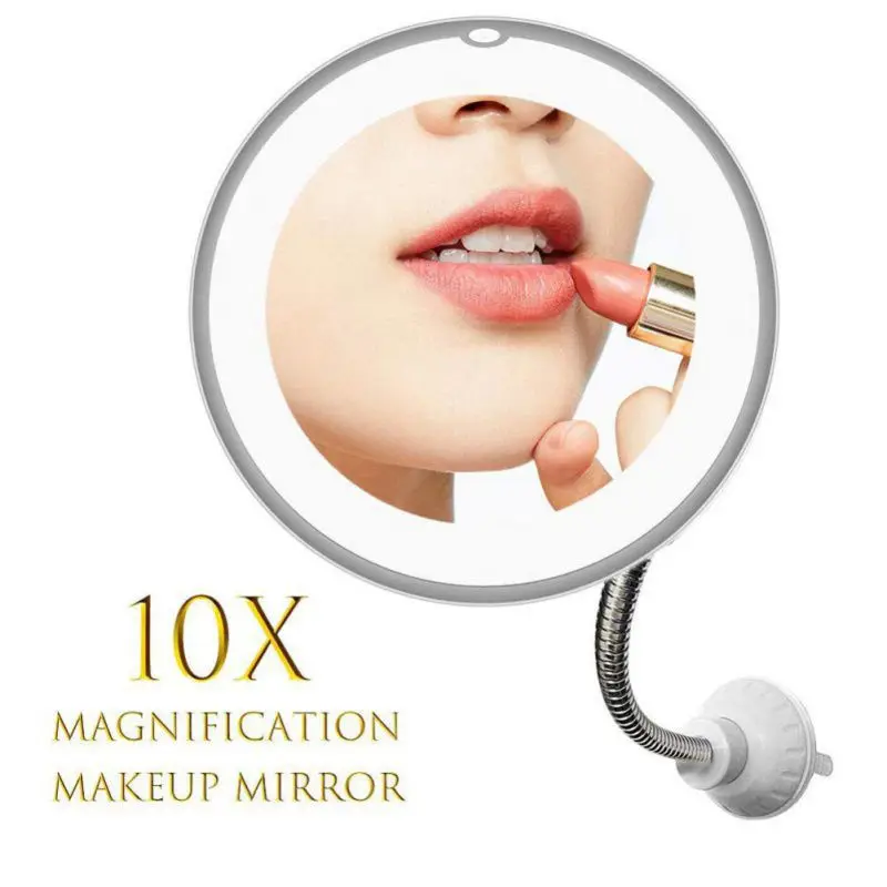 

New LED Mirror Makeup Mirror with LED Light Vanity Mirror 10X Magnifying Mirror LED Mirror Grossissant Magnifying No Battery