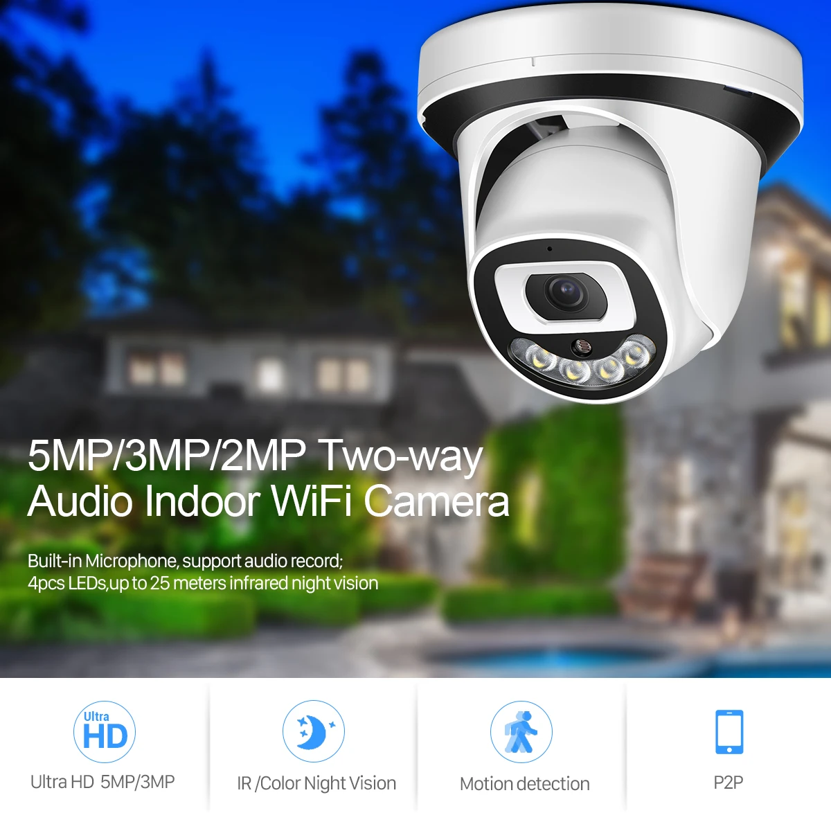 BESDER-5MP HD   IP ī޶, IR/÷ Ʈ  ̵ ޱ 3MP 2MP    WiFi ī޶, SD  
