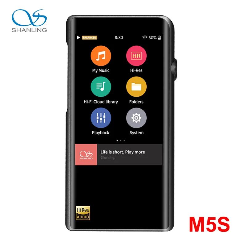 Best  Shanling M5s Bluetooth Portable Hi-Res Music Player MP3 2* AK4493EQ 2.5mm balanced output support L