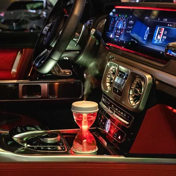 

280ML Hourglass Humidifier USB Car Humidifier 7 Color Light Ultrasound Humidifiers