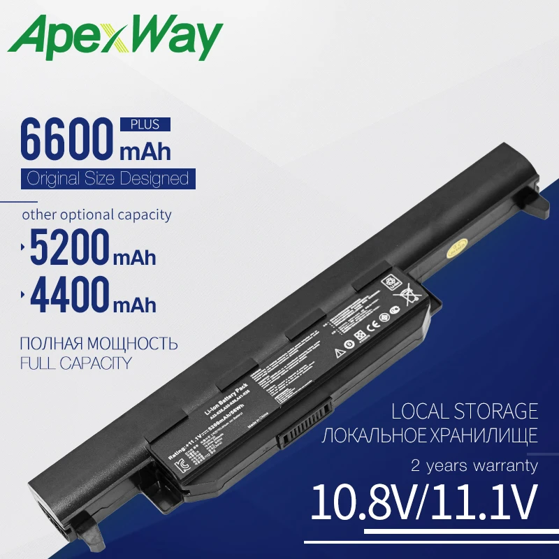 

Apexway Laptop battery FOR Asus X75A X75V X75VD X45VD X45V X45U X45C X45A U57VM U57A X55U X55C X55A A32-K55 X55V X55VD 6 Cells