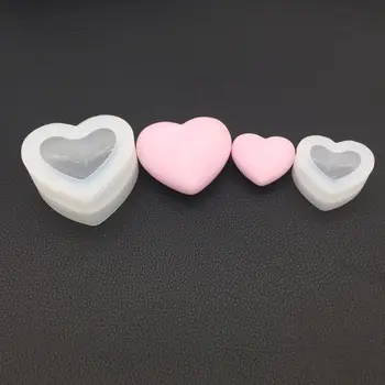 

Silicone Silicone Mold Mirror Heart Shape 3D Smooth Crafts DIY Jewelry Making Handmade Cake Fondant Epoxy Resin Molds Decoration