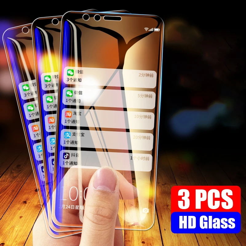3PCS Tempered Glass For Huawei P Smart Z Pro Plus 2019 2018 S Nova 3 3i 5T 7i 2020 HD Screen Protector | Мобильные телефоны и